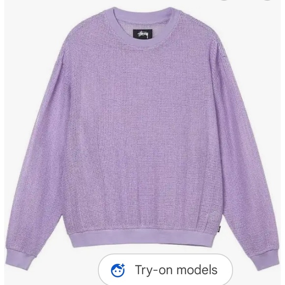 Stussy Other - Stussy Cotton Mesh Crew Lilac Top